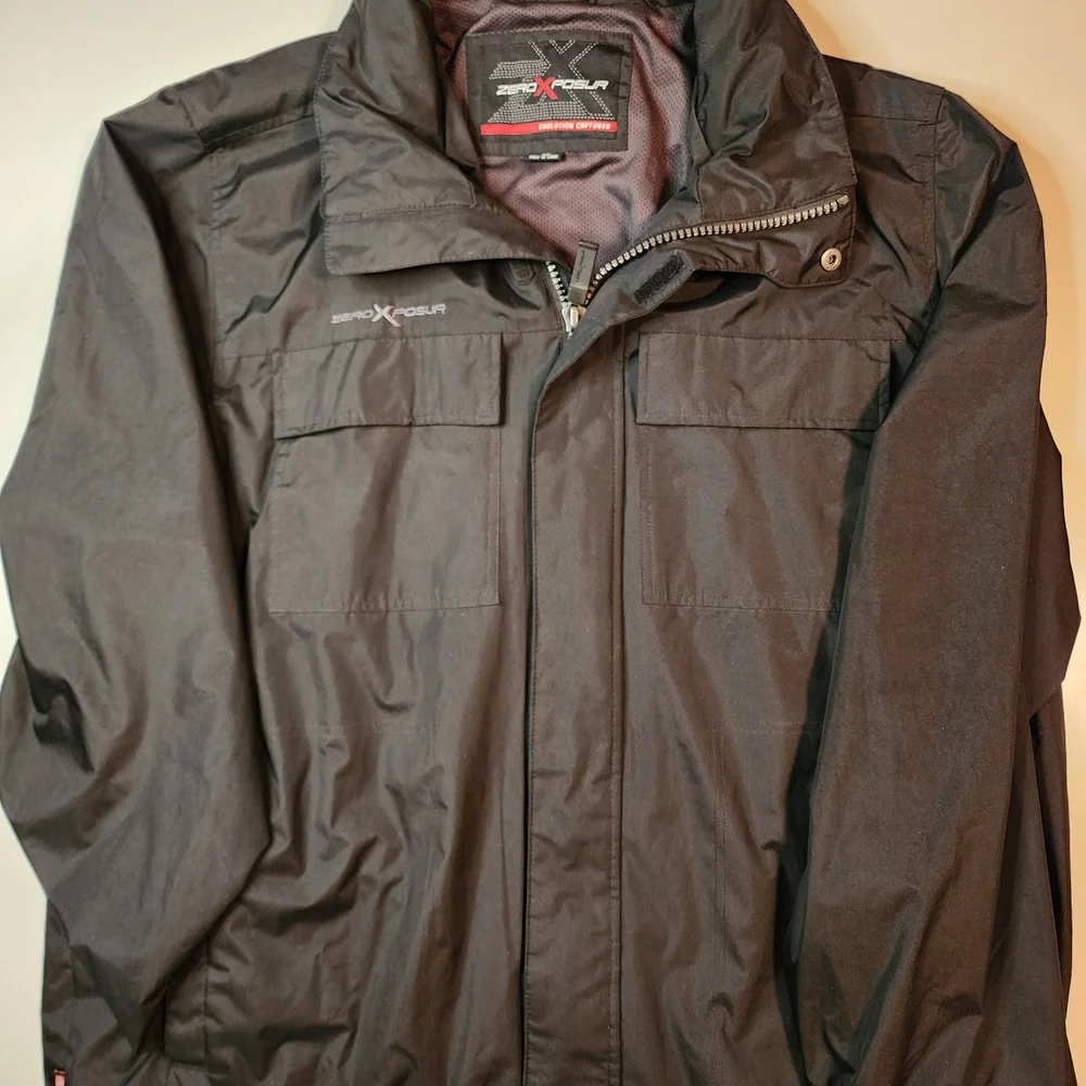 ZeroXposur Men's Black Windbreaker Jacket - Picture 1 of 5